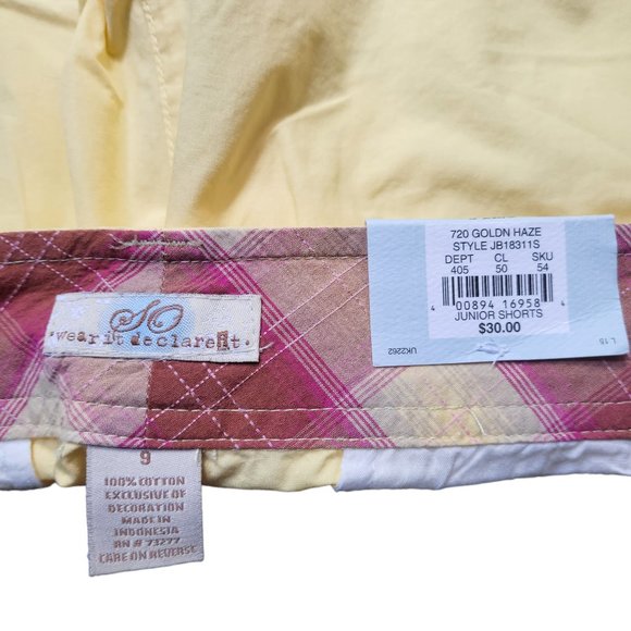 NWT - wear it declare it Bermuda Cotton Shorts  Junior 9 - Picture 9 of 12